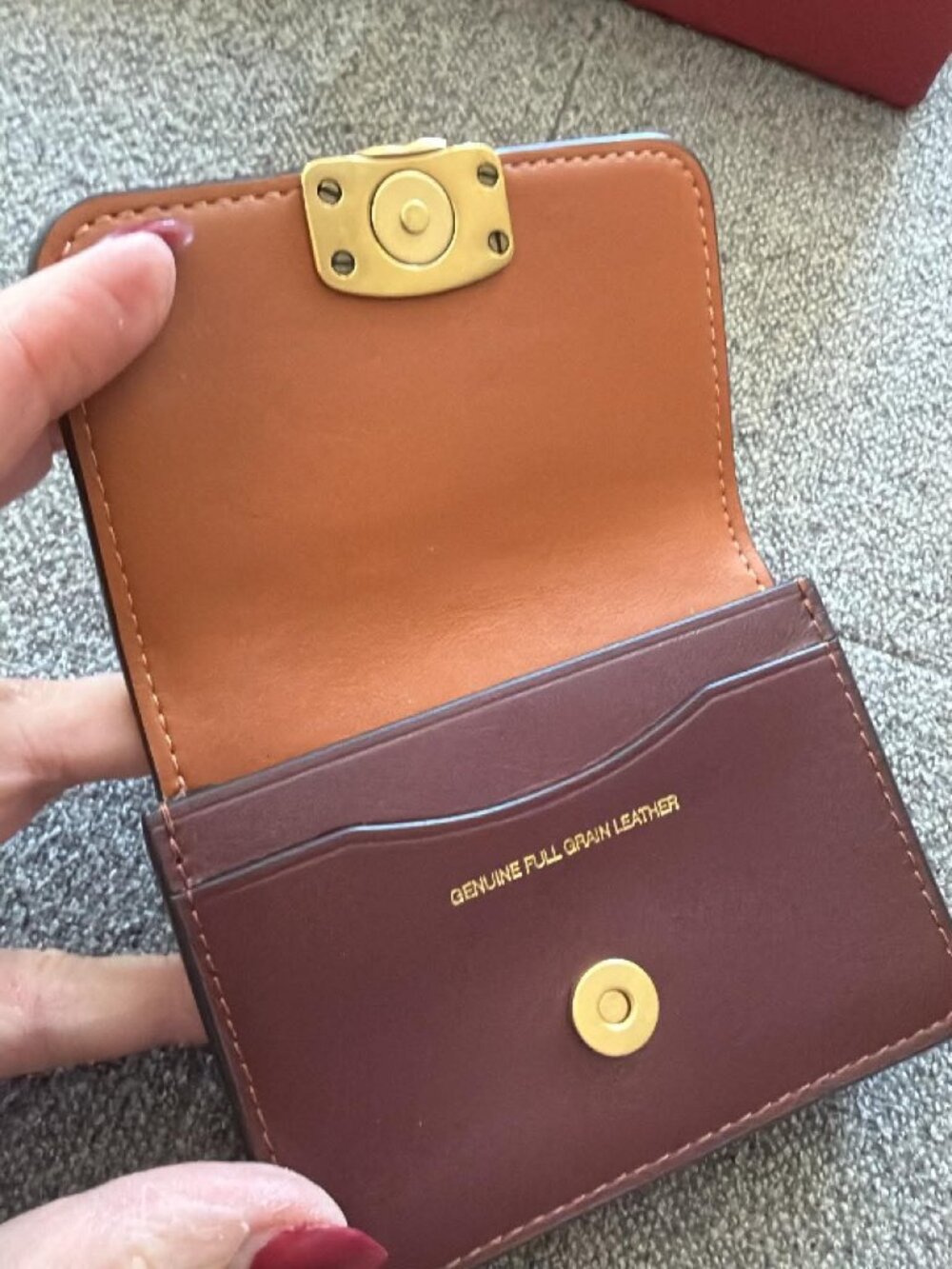 Coach Bandit Card Case - Merlot - Picture 5 of 6